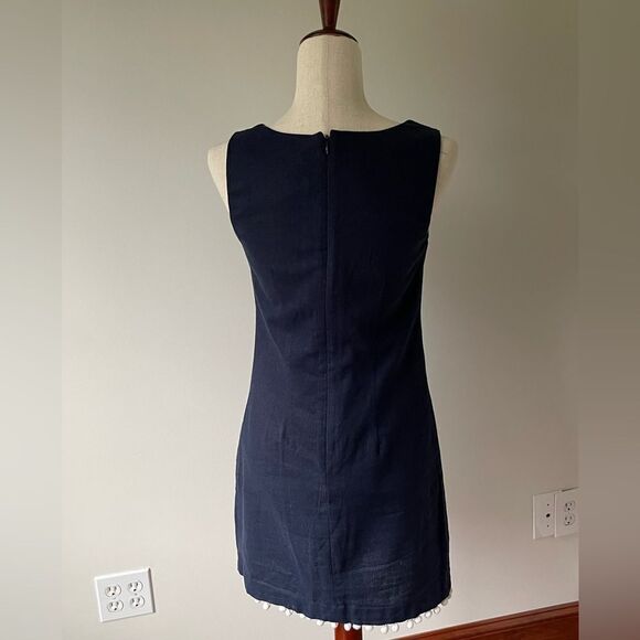 Eliza J sleeveless pompon trim shift dress size 4 - Picture 8 of 8